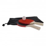 Set da ping pong con rete regolabile, 2 racchette e 3 palline color nero seconda vista