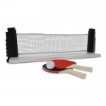 Set da ping pong con rete regolabile, 2 racchette e 3 palline color nero quarta vista