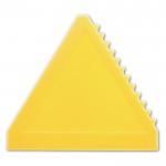 Raschietto per ghiaccio di plastica a forma triangolare color giallo