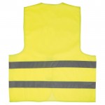 Gilet di sicurezza giallo con 2 strisce riflettenti per adulti color giallo terza vista