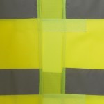 Gilet di sicurezza giallo con 2 strisce riflettenti per adulti color giallo quarta vista