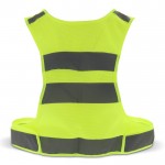 Gilet di sicurezza sportivo regolabile con bande riflettenti color giallo