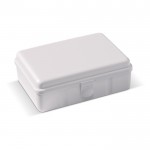 Lunch box rettangolare con chiusura a clip prodotto in EU da 950 ml color bianco