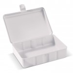 Lunch box rettangolare con chiusura a clip prodotto in EU da 950 ml color bianco seconda vista