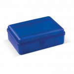 Lunch box rettangolare con chiusura a clip prodotto in EU da 950 ml color blu trasparente