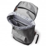 Zaino in poliestere con scomparto per tablet e chiusura magnetica 16L color nero / grigio terza vista