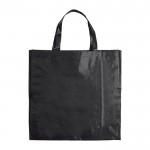 Borsa in tessuto PP lucido con manici lunghi 50 cm e peso massimo 10kg color nero seconda vista