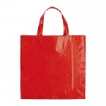 Borsa in tessuto PP lucido con manici lunghi 50 cm e peso massimo 10kg color rosso seconda vista