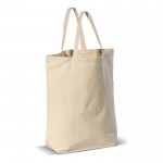 Shopper in tela di cotone 250 g/m² con manici corti 44cm color beige