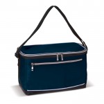 Borsa frigo in poliestere con tracolla regolabile e tasca frontale color blu scuro