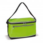 Borsa frigo in poliestere con tracolla regolabile e tasca frontale color lime