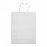 Borsa di carta kraft di colori grande per regalo 120 g/m2 color bianco seconda vista