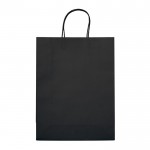 Borsa di carta kraft di colori grande per regalo 120 g/m2 color nero seconda vista