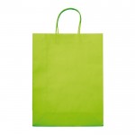 Borsa di carta kraft di colori grande per regalo 120 g/m2 color lime seconda vista