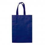 Borsa in tessuto non tessuto laminato opaco da 105g/m² con manici 48cm color blu scuro seconda vista