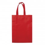 Borsa in tessuto non tessuto laminato opaco da 105g/m² con manici 48cm color rosso seconda vista