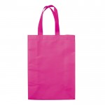 Borsa in tessuto non tessuto laminato opaco da 105g/m² con manici 48cm color rosa seconda vista