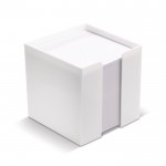 Cubo di plastica bianco porta notes con 800 foglietti da 90g/m² color bianco