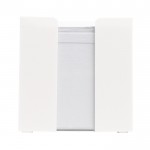 Cubo di plastica bianco porta notes con 800 foglietti da 90g/m² color bianco seconda vista