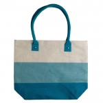 Borsa in juta promozionale con design a colori sfumato 340 g/m² color blu seconda vista