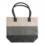 Borsa in juta promozionale con design a colori sfumato 340 g/m² color grigio seconda vista