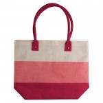 Borsa in juta promozionale con design a colori sfumato 340 g/m² color rosa seconda vista