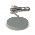 Caricabatterie wireless rotondo in cemento calcareo e sughero da 5W color grigio