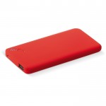 Powerbank wireless da 4.000mAh con finitura gommata e ventose color rosso