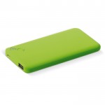 Powerbank wireless da 4.000mAh con finitura gommata e ventose color lime