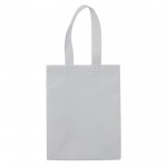 Borsa in tnt laminato opaco con manici coordinati da 105 g/m² color bianco seconda vista