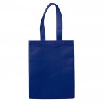 Borsa in tnt laminato opaco con manici coordinati da 105 g/m² color blu scuro seconda vista