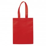 Borsa in tnt laminato opaco con manici coordinati da 105 g/m² color rosso seconda vista