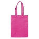 Borsa in tnt laminato opaco con manici coordinati da 105 g/m² color rosa seconda vista