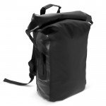 Zaino roll-top impermeabile con spallacci imbottiti da 25L color nero