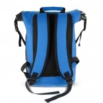 Zaino roll-top impermeabile con spallacci imbottiti da 25L color blu terza vista