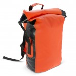 Zaino roll-top impermeabile con spallacci imbottiti da 25L color arancione