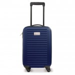 Trolley in ABS da 18'' con manico estraibile e placca da incidere color blu