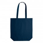 Borsa colorata di cotone 270 g/m² con certificato OEKO-TEX color blu scuro seconda vista