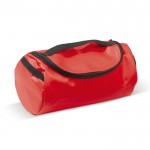 Necessaire in PVC e poliestere completamente foderato con maniglia color rosso