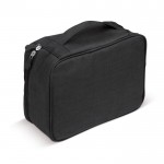 Borsa organizer da viaggio con vari scomparti interni in poliestere color nero seconda vista