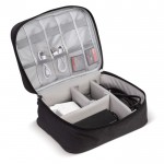 Borsa organizer da viaggio con vari scomparti interni in poliestere color nero quinta vista