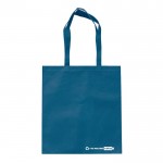 Shopper ecologica in rPET 100 g/m² con manici corti coordinati color blu scuro seconda vista