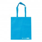 Shopper ecologica in rPET 100 g/m² con manici corti coordinati color blu seconda vista