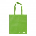 Shopper ecologica in rPET 100 g/m² con manici corti coordinati color lime seconda vista