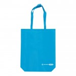 Shopper ecologica in rPET 100 g/m² con manici lunghi e soffietto color blu seconda vista