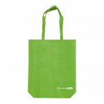 Shopper ecologica in rPET 100 g/m² con manici lunghi e soffietto color lime seconda vista