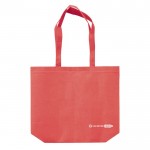 Borsa ecologica in rPET 100 g/m² con manici lunghi e soffietto color rosso seconda vista