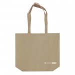 Borsa ecologica in rPET 100 g/m² con manici lunghi e soffietto color beige seconda vista