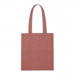 Shopper con manici lunghi in cotone riciclato e poliestere 140g/m² color rosso seconda vista