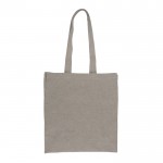 Shopper con manici lunghi in cotone riciclato e poliestere 140g/m² color grigio chiaro seconda vista